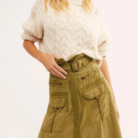 Free People Olive Maxi Skirt NWOT! - Picture 5 of 10
